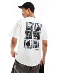 Carhartt - T-shirt bianca con stampa "contact sheet" sul retro - Lyst