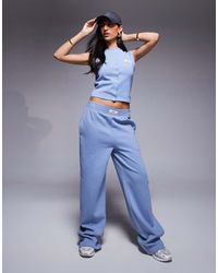 Kaiia - Logo Detail Front Seam Wide Leg joggers Co-ord - Lyst