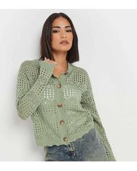 PixieGirl - Petite Crochet Cardigan - Lyst