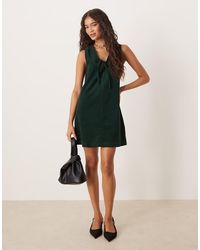 Nobody's Child - Nila Tie-detail Cord Pinafore Mini Dress - Lyst