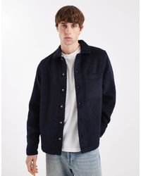 ASOS - Brushed Wool Look Overshirt - Lyst