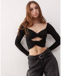 Princess Polly - Double Layered Slinky Sweetheart Neck Cut Out Twist Detail Top - Lyst