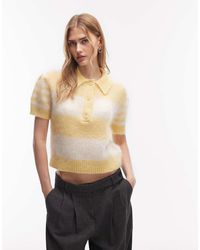 AllSaints - Clem Knit Polo - Lyst