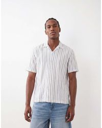 SELECTED - Linen Blend Short Sleeve Shirt - Lyst