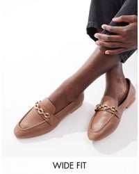 ASOS - Wide Fit Macaroon Chain Loafer - Lyst