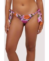 Peek & Beau - Mix & Match Palm Print Tie Side Bikini Bottom - Lyst