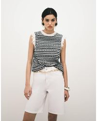 ASOS - Knitted Tweed Tank Jumper - Lyst