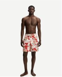 Bershka - Long Tropical Print Swimming Trunks - Lyst