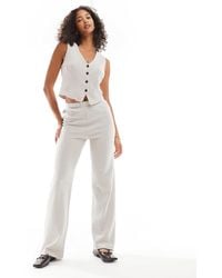 Pieces - – hose aus strukturiertem jersey - Lyst