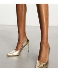 Asos Design Wide Fit - Paphos Pointed High Heeled Court Shoes - Lyst