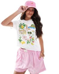 Miss Selfridge - Baby T-Shirt Met Grafische Lake Como-Print - Lyst