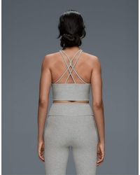 Oysho - Comfortlux Heathered Strap Tank Top With Cups - Lyst