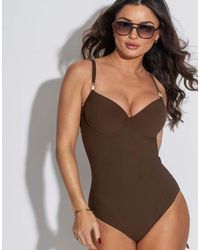Pour Moi - Tulum Luxe Matte Padded Underwired Swimsuit - Lyst