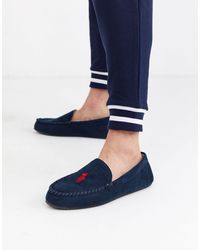 mens moccasin slippers ralph lauren