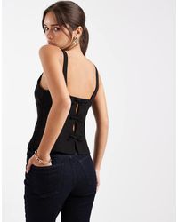 ONLY - Back Bow Details Fitted Top - Lyst