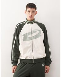 Collusion - Ecru And Green Boxy Track Jacket - Part Of A Set - Lyst