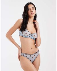 ASOS - Astrid Sheer Mesh Polka Dot Brazilian - Lyst