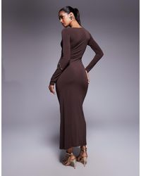amar midi dress the wolf gang Amar Midi Dress - Noir