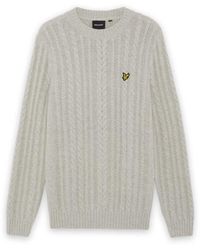 Lyle & Scott - Mid Knits Cable Knit Crew Neck Jumper - Lyst