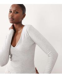 The Frolic - Exclusive V Neck Long Sleeve Top Co-Ord - Lyst