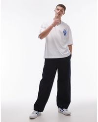 TOPMAN - Wide Leg Cord Trousers - Lyst