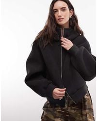 Weekday - Oversized Funnel Neck Zip Hoodie - Lyst