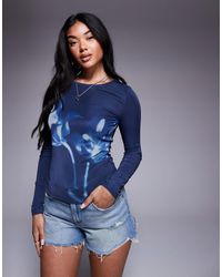 Princess Polly - Raldor Long Sleeve Blurred Flower Print Top - Lyst