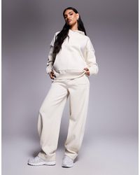 Kaiia - Cotton Rich Exclusive Bubble Embossed Logo Barrel Leg joggers Co-ord - Lyst