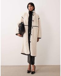 Gina Tricot - Faux Fur Bonded Midi Coat - Lyst
