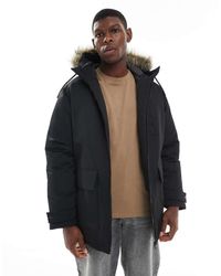 Jack & Jones - Parka With Faux Fur Hood - Lyst
