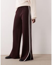 Mango - Side Stripe Knit Pants - Lyst