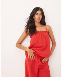 ASOS - Linen Blend Trapeze Cami Top - Lyst