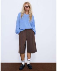 Pull&Bear - Tailored Fit Tailored Bermuda Shorts With Pleats - Lyst