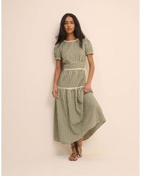 Nobody's Child - Gingham Cotton Lace Trim Dara Midi Dress - Lyst