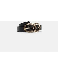 Stradivarius - Cintura Nera Con Doppia Fibbia - Lyst