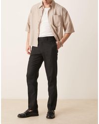 ASOS - – elegante, schmal geschnittene leinenhose - Lyst