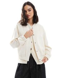 Pieces - Lined Bomber Jacket - Lyst