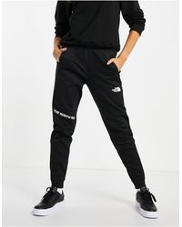 black north face track pants