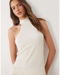 ASOS - Halter Neck Top With Asymmetric Hem - Lyst