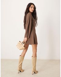ASOS - Supersoft Cocoon Sleeve Fit And Flare Mini Dress - Lyst