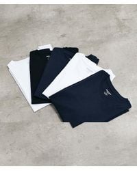 Jack & Jones - 5 Pack Slim Fit T-shirt - Lyst