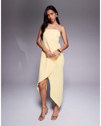 ASOS - Minimalistische Midi Jurk Met Overslag Rondom - Lyst