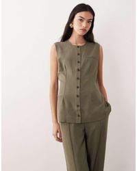 Aware - Tailored Longline O-neck Waistcoat - Lyst
