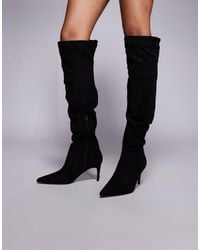 Public Desire - Ellen Pointed Toe Heeled Knee Boots - Lyst
