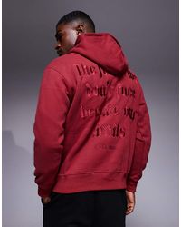 Sixth June - Sudadera Con Capucha Y Cita Bordada En La Espalda De -Rojo - Lyst