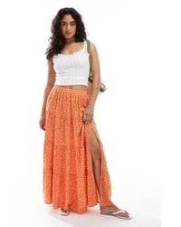 Miss Selfridge - – gestufter maxirock - Lyst