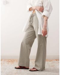 Noisy May - Tie Front Wide Leg Trousers - Lyst