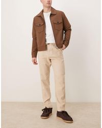 SELECTED - Pantalon fuselé ajusté en lin mélangé - crème - Lyst