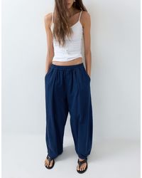 ASOS - Pull On Tie Waist Barrel Trouser - Lyst