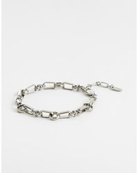 ASOS - Waterproof Stainless Steel Solid Bar And Round Link Chain Bracelet - Lyst